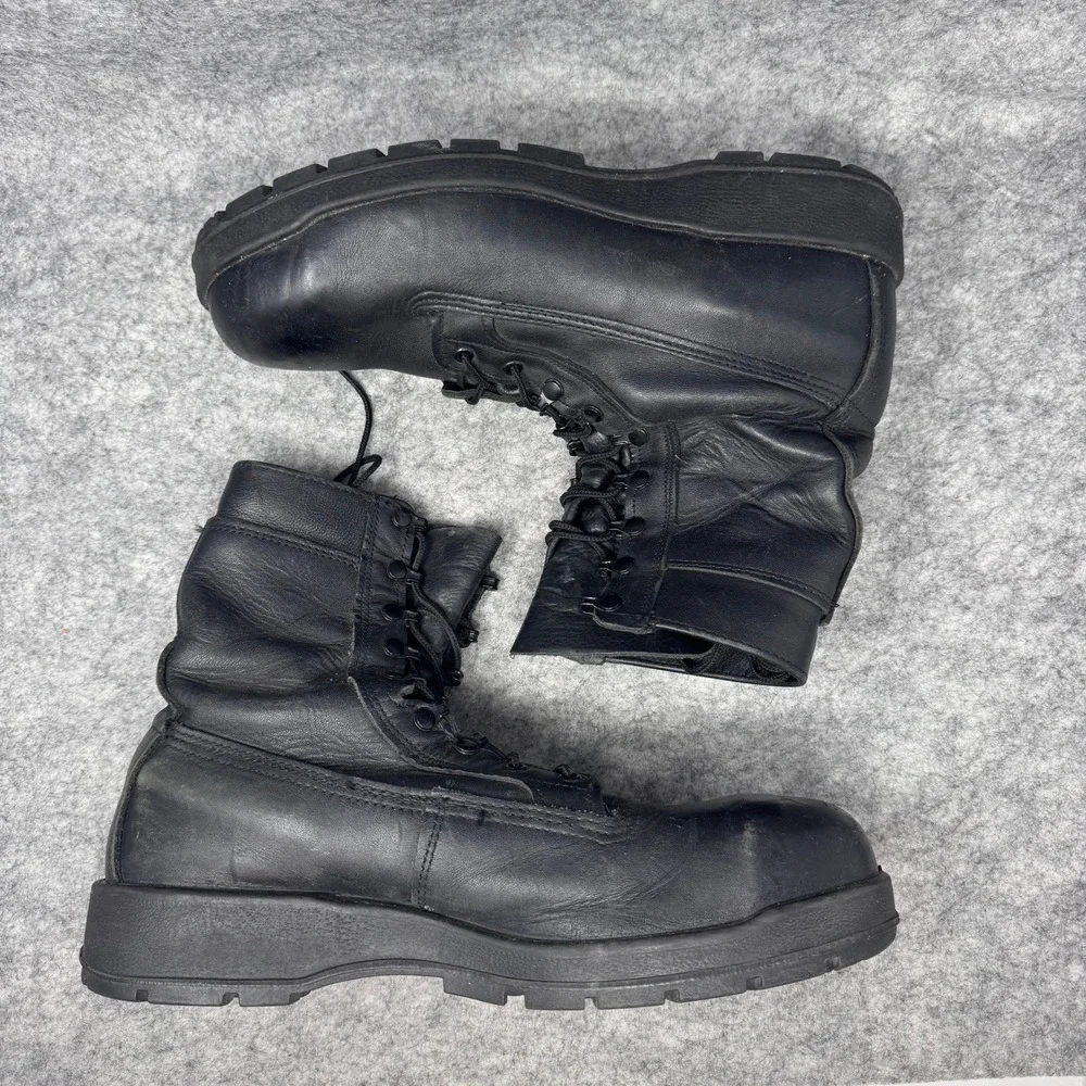 BELLEVILLE 360ST Mens Black Leather Combat Military Boots Vibram Soles Size 13 M